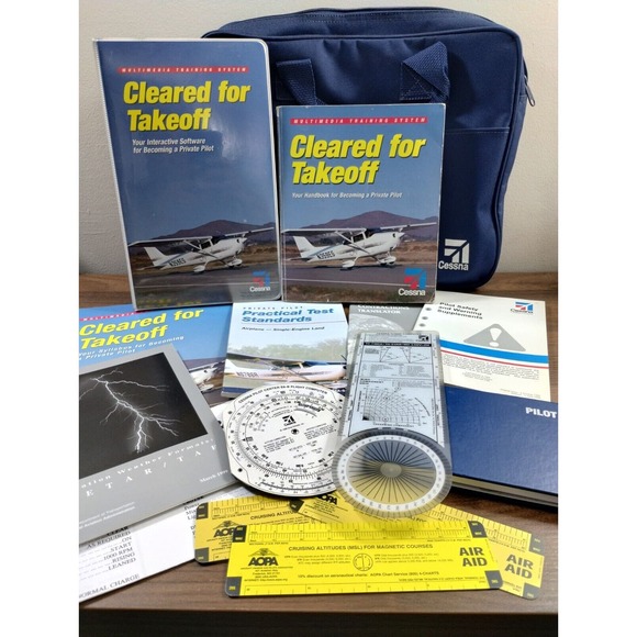 Cleared Takeoff Cessna Private Pilot Training CDs Syllabus Handbook Accessories - Picture 1 of 10